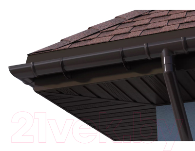 Колено трубы водосточной Технониколь ПВХ 108 градусов / 683358