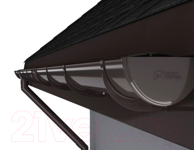 Колено трубы водосточной Технониколь ПВХ 108 градусов / 683358