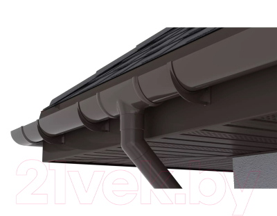 Колено трубы водосточной Технониколь ПВХ 108 градусов / 683358