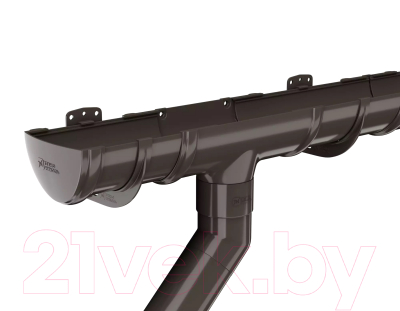 Колено трубы водосточной Технониколь ПВХ 108 градусов / 683358