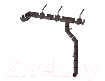 Колено трубы водосточной Технониколь ПВХ 108 градусов / 683358