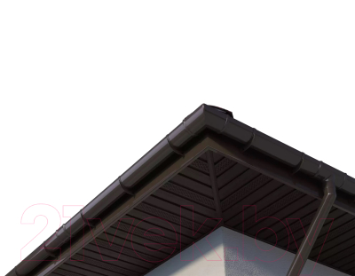 Колено трубы водосточной Технониколь ПВХ 108 градусов / 683358