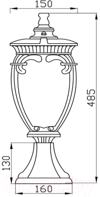 Светильник уличный Maytoni Fleur O414FL-01BZ