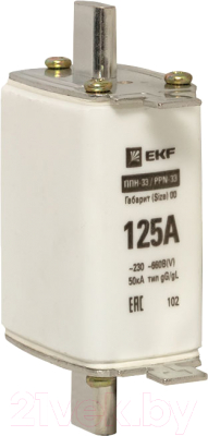 Предохранитель плавкий EKF PROxima Fus-33/160/125 - фото