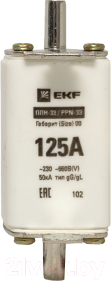 Предохранитель плавкий EKF PROxima Fus-33/160/125