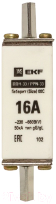 Предохранитель плавкий EKF PROxima fus-33/100/16