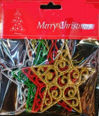 Набор елочных игрушек MONAMI Звезда резная / MZ19-004 - фото