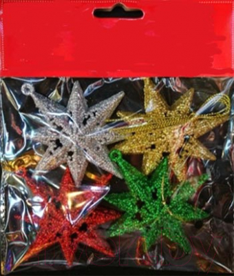 Набор елочных игрушек MONAMI Звезда фантазийная / MZ19-116 - фото