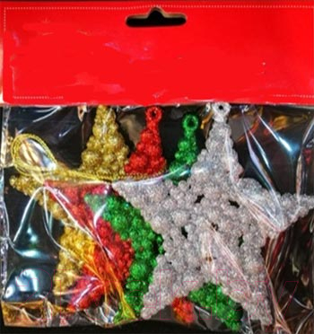 Набор елочных игрушек MONAMI Звезда / MZ19-059 - фото