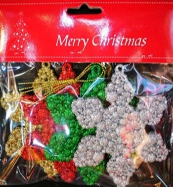 Набор елочных игрушек MONAMI Снежинка / MZ19-058  - фото