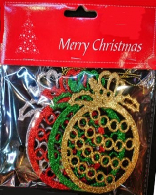 Набор елочных игрушек MONAMI Шар / MZ19-050 - фото