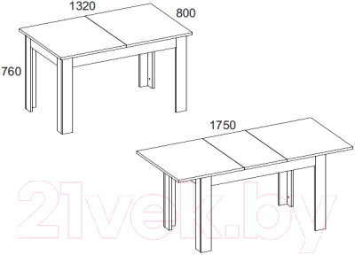Обеденный стол Anrex Mortiz (дуб вотан)