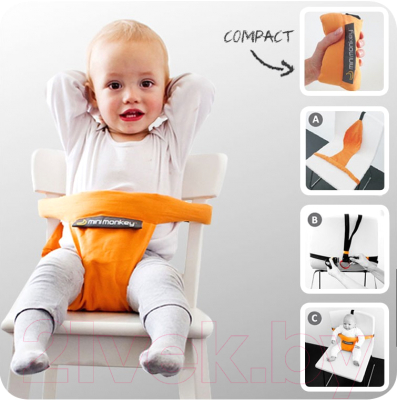 Ремень безопасности для стульчика Minimonkey Mini Chair / MKY_20000104 (серый)