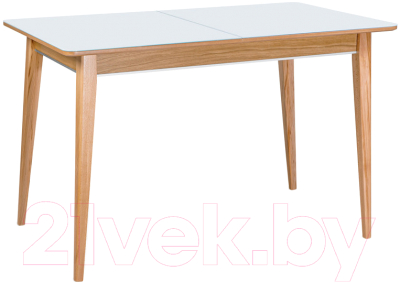 Обеденный стол ТехКомПро Арека ПРС 70x110-150 / 121381 (бук/стекло/тон 2/ножка 7) - фото