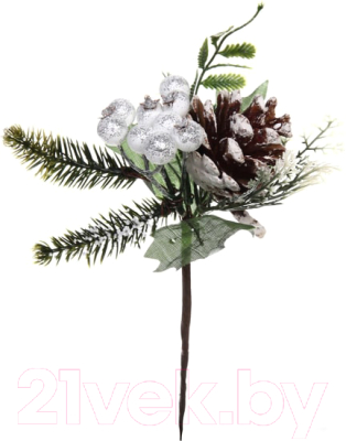 Ветка новогодняя Серпантин Зимний букет 201-1004 - фото