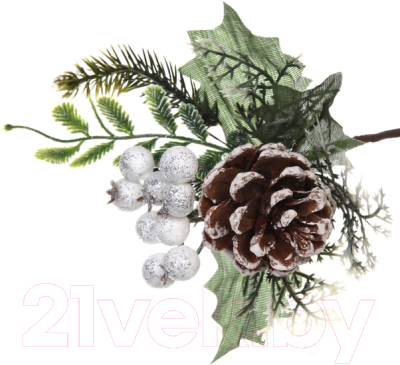 Ветка новогодняя Серпантин Зимний букет 201-1004