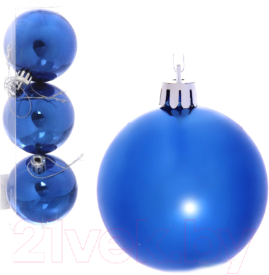 Набор шаров новогодних Серпантин Глянец 183-863 6см