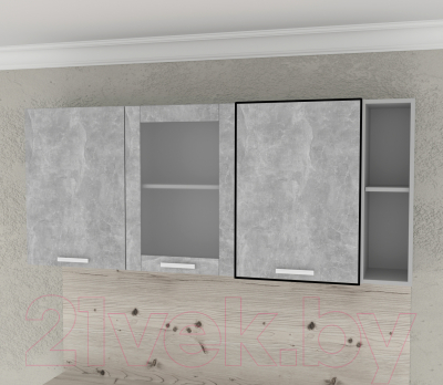 Шкаф навесной для кухни Интерлиния Компо ВШ50-720-1дв