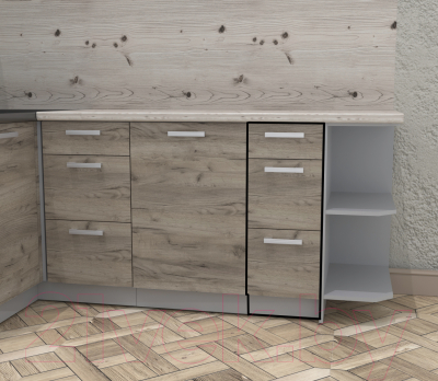 Шкаф-стол кухонный Интерлиния Компо НШ30рш3 1м+2б