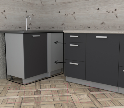 Шкаф под мойку Интерлиния Компо НШ108-М.П