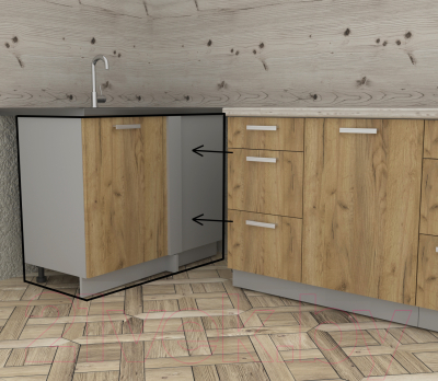 Шкаф под мойку Интерлиния Компо НШ108-М.П