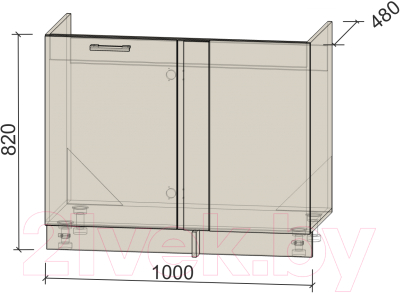 Шкаф под мойку Интерлиния Компо НШ108-М.П