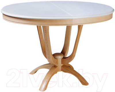 Обеденный стол ТехКомПро Камелия О / 121041 (бук/тон 1/тон подстолья 2) - фото