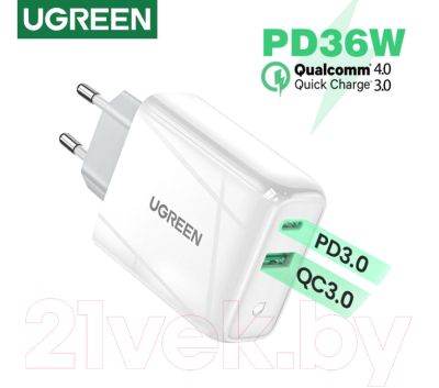 Зарядное устройство сетевое Ugreen CD170 / 60468