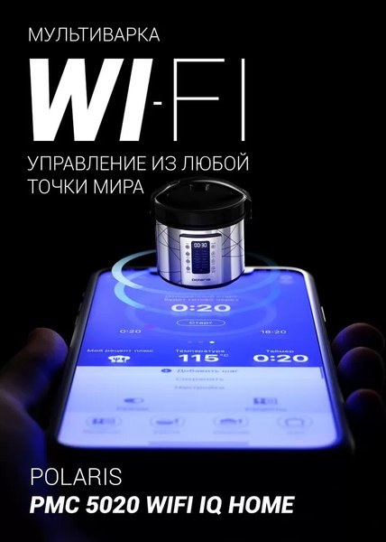 Мультиварка Polaris PMC 5020 Wi Fi IQ Home (серебристый)