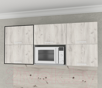 Шкаф навесной для кухни Интерлиния Компо ВШ50-720-2дг (дуб белый)