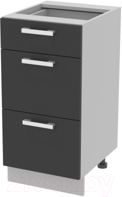 Шкаф-стол кухонный Интерлиния Компо НШ40рш3 1м+2б - фото