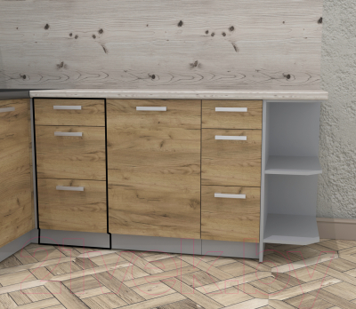 Шкаф-стол кухонный Интерлиния Компо НШ40рш3 1м+2б