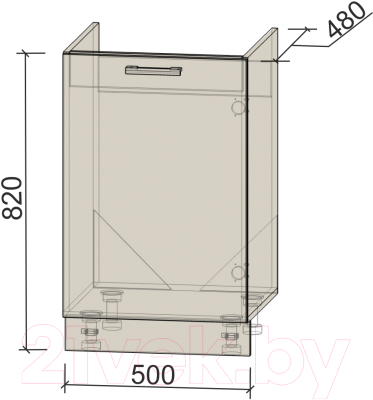 Шкаф под мойку Интерлиния Компо НШ50м-1дв