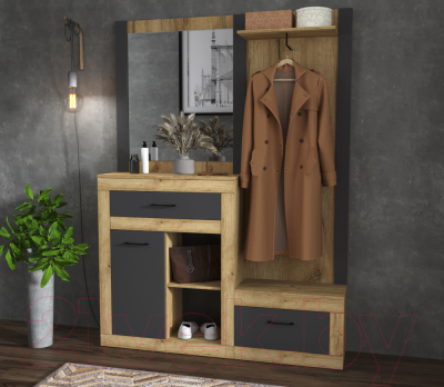 Секция в прихожую Интерлиния Loft LT-ШК2