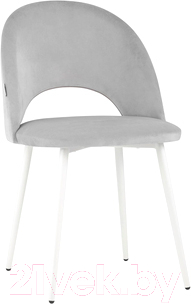 Стул Stool Group Меган / AV 415-H09-02(P) (велюр светло-серый/белые ножки) - фото