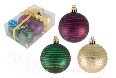 Набор шаров новогодних Волшебная страна Диско / 007489