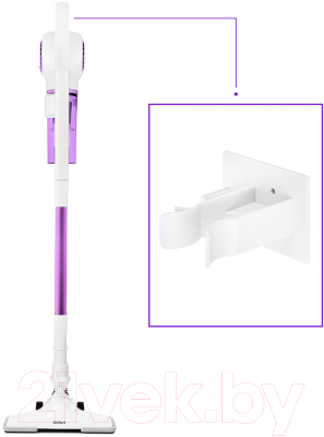 Вертикальный пылесос Kitfort KT-5105-1 (белый/фиолетовый)