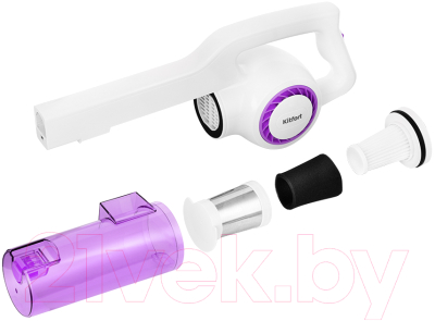 Вертикальный пылесос Kitfort KT-5105-1 (белый/фиолетовый)