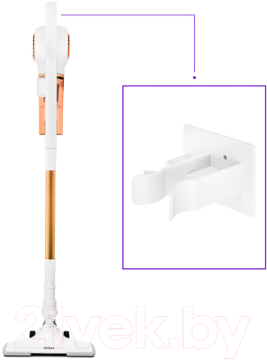 Вертикальный пылесос Kitfort KT-5105-3 (белый/оранжевый)
