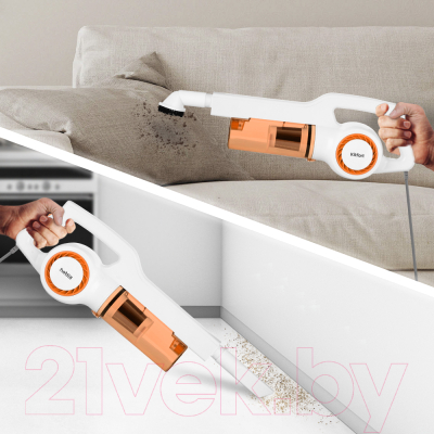 Вертикальный пылесос Kitfort KT-5105-3 (белый/оранжевый)