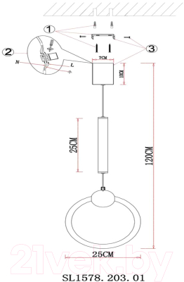Потолочный светильник ST Luce Giera SL1578.203.01