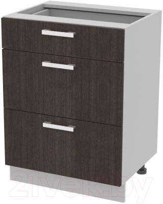 Шкаф-стол кухонный Интерлиния Компо НШ60рш3 1м+2б - фото