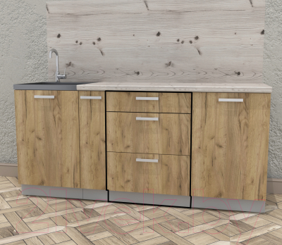 Шкаф-стол кухонный Интерлиния Компо НШ60рш3 1м+2б