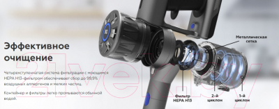 Вертикальный пылесос BQ VC0801H (серый)