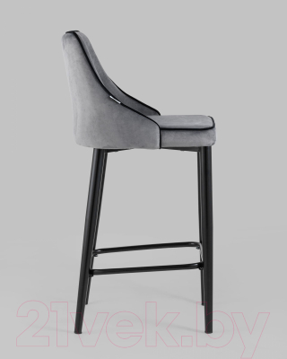 Стул барный Stool Group Коби / AV 434-H15/75-08(PP) (велюр серый)