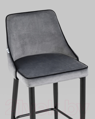 Стул барный Stool Group Коби / AV 434-H15/75-08(PP) (велюр серый)