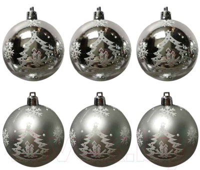 Набор шаров новогодних Волшебная страна Елочка / 007499 - фото