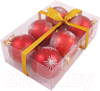 Набор шаров новогодних Волшебная страна PBD6-6-054-R / 101784 - фото