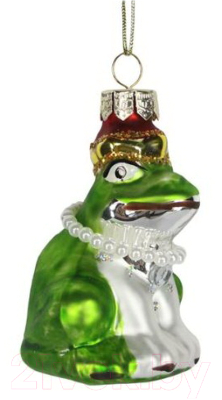 Елочная игрушка Gisela Graham Limited Fairy Tales Лягушка-царевна / 02610 - фото