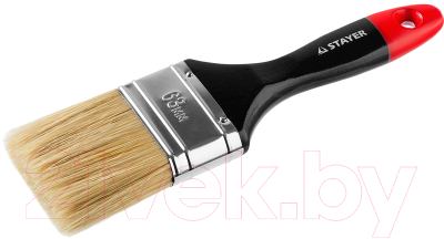Кисть малярная Stayer Professional Universal 0104-075 плоская (75мм, светлая натуральная щетина) - фото